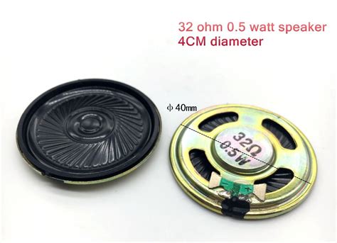 pcs  ohm  watt speaker  wmm cm diameterultra thin connectorsthickness mm