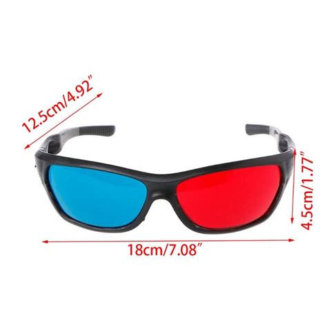 Universal White Frame Red Blue Anaglyph 3d Glasses For Movie Game Dvd