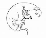 Genie Coloring Pages Character Getcolorings Nint Color Getdrawings sketch template