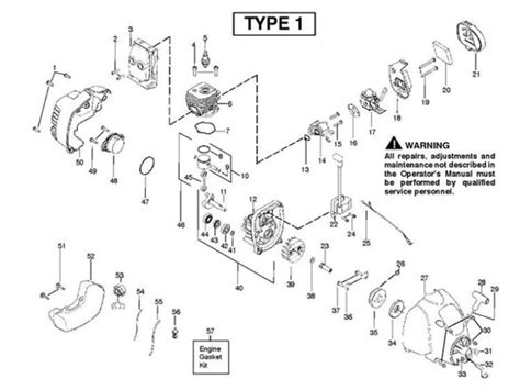 mcculloch trim mac ls  trimmer engine spare parts diagram
