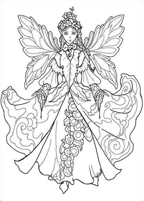 gorgeous fairies coloring   designlooter
