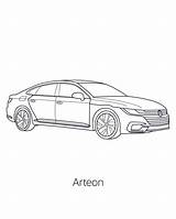Coloring Vw Arteon Volkswagen Choose Board sketch template
