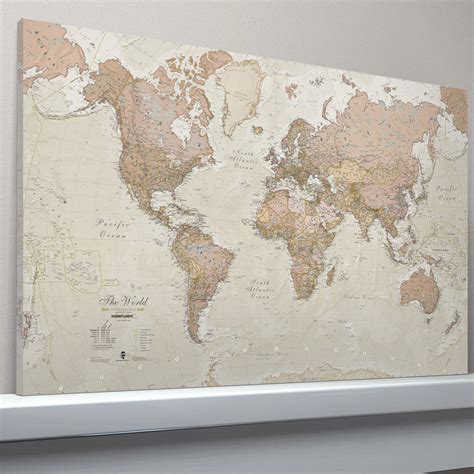large canvas world map