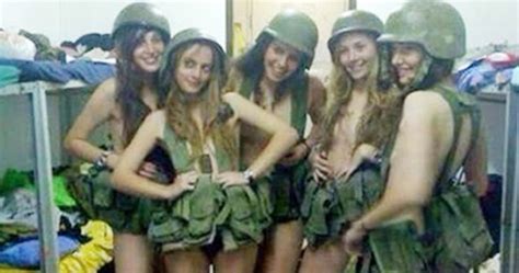 Of Female Israeli Soldiers In Underwear And Combat