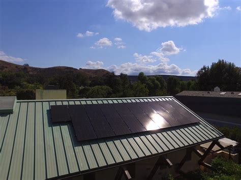 kilowatt rooftop solar system mounted  standing seams roof agoura hills ca brighten