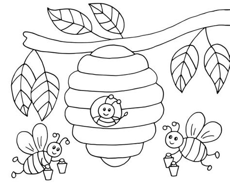 bees coloring pages  kids coloring pages