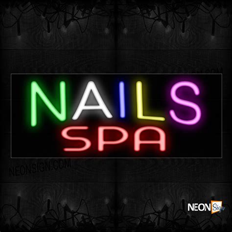 colorful nails spa neon sign neonsigncom