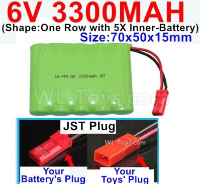 mah  nimh battery pack aa mah  volt ni mh rechargeable battery jst plug size xxmm