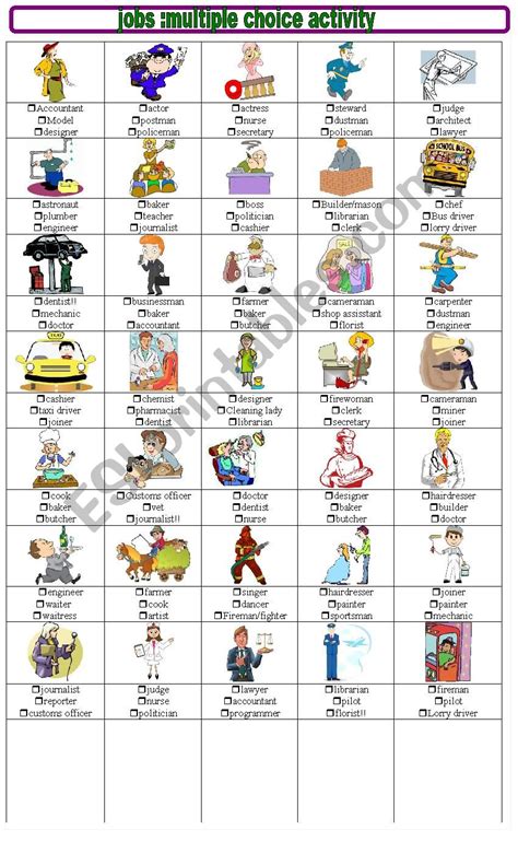 multiple jobs worksheet