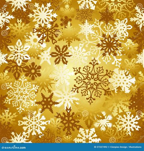 gold christmas snowflakes pattern stock photography image