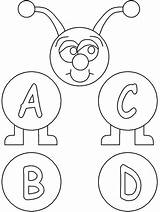 Coloring Kids Games Alphabet sketch template