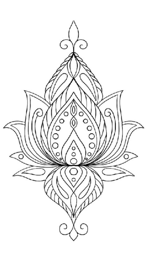 designing  lotus mandala colouring book flower coloring pages