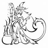 Witch Coloring Pages Wicked Halloween Witches West Printable Drawing Kids Couldron Color Colouring Print Potions Making Popular Colour Ii Getcolorings sketch template