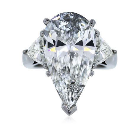 platinum egl certified ct pear shaped engagement ring boca raton