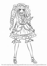Celestia Ludenberg Danganronpa Draw Coloring Drawing Step Learn Anime Tutorial sketch template