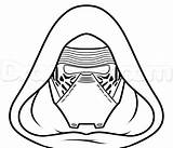 Ren Kylo Coloring Drawing Wars Easy Star Draw Mask Helmet Step Stormtrooper Pages Drawings Dragoart Cosplay Getdrawings Birthday Printable Characters sketch template