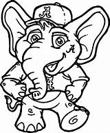 Tide Crimson Alabama Clipart Coloring Pages Elephant Clip Library Cliparts sketch template