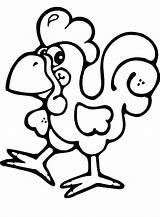 Chicken Rooster Coloring Funny Decal Pages Kids Color Sticker sketch template