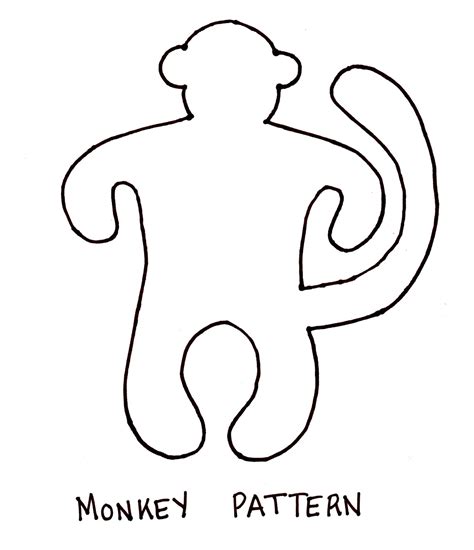 hanging monkey template    clipartmag