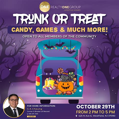 community trunk or treat event candy games balloon twisting and