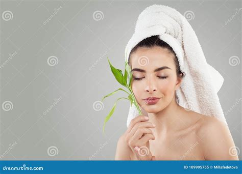 relaxing spa model young perfect spa woman stock image image  body