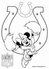 Coloring Pages Colts Indianapolis Nfl Minnie Mouse Cheerleader Popular Print Search sketch template