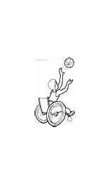 Coloring Pages Athletes Disabilities Kids Sports Athlete Disability sketch template