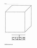 Cube Shape Trace Color sketch template