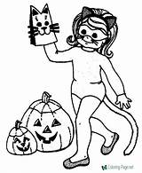 Halloween Coloring Pages Cat sketch template
