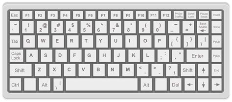 computer keyboard black  white clipart clipart