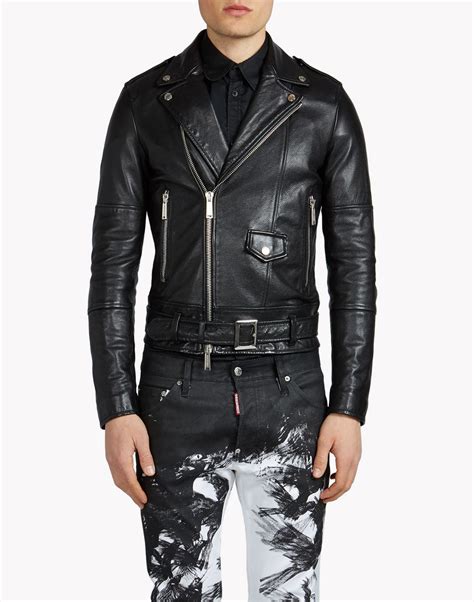 dsquared2 rockstar leather jacket leather outerwear for men