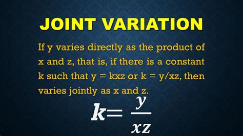 joint variation solving joint variation problems  algebra owlcation