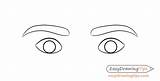 Draw Eyes Step Scared Drawing Eyebrows Eye Expressions sketch template