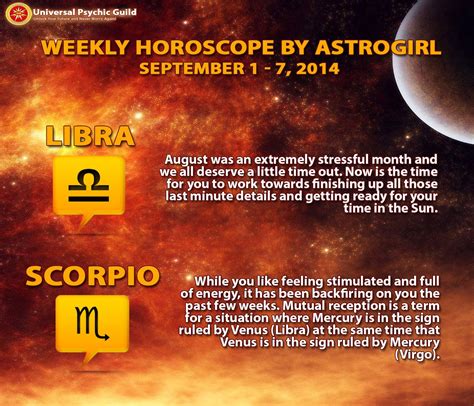 Weeklyhoroscopes For Zodiac Sign Libra And Scorpio Plan Your Week