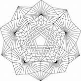 Coloring Geometric Mandala Edge Pages Maze Print sketch template