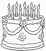 Birthday Coloring Pages Color Cake Geburtstag Ausmalbilder sketch template