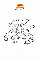 Colorare Ausmalbilder Galar Slowking Infernape Feuer Supercolored Shellos Fuoco sketch template