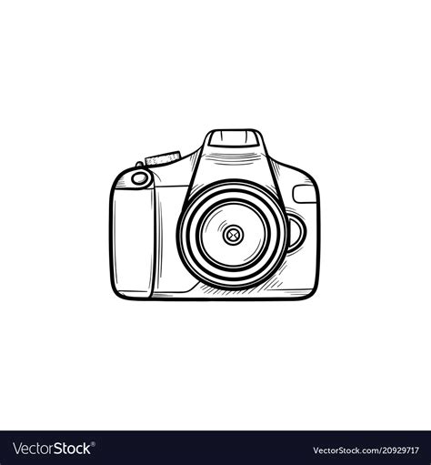 camera hand drawn outline doodle icon royalty  vector