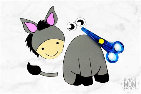 cut  paste donkey craft   donkey template simple mom project