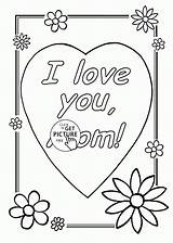 Coloring Pages Mom Mother Kids Mothers Wuppsy Colouring Printable Sheets Valentine sketch template