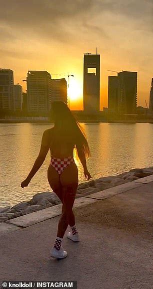 the world cup s sexiest fan outrages locals in qatar as the croatian