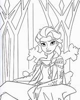 Coloring Elsa Princess Pages Disney Print sketch template