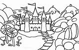 Castle Coloring Pages Kids Getcolorings sketch template
