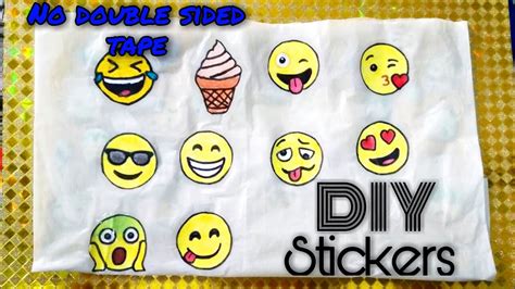 diy stickers homemade stickers easy  double sided tape  sticker paper  home youtube