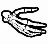 Skeleton Hand Clipart Hands Skull Drawing Clip Vector Cliparts Biker Clipground Patch Library Getdrawings Right sketch template