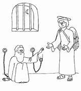 Bible Sunday Kolorowanka Miraculously Freed Calvary Uratowany Piotr Więzienia Potop Noego Arka Christianity Saint Relesed Sketchite sketch template
