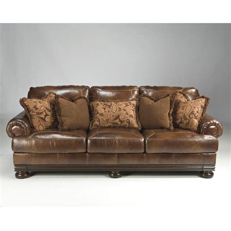 Signature Design By Ashley Hutcherson Leather Sofa