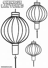 Lantern Chinese Coloring Pages Drawing Getdrawings sketch template