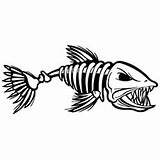 Skeleton Coloring Fish Pages Scary Toddler Skeletons sketch template