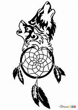 Tattoo Dreamcatcher Draw Wolfs Step Webmaster Drawdoo sketch template